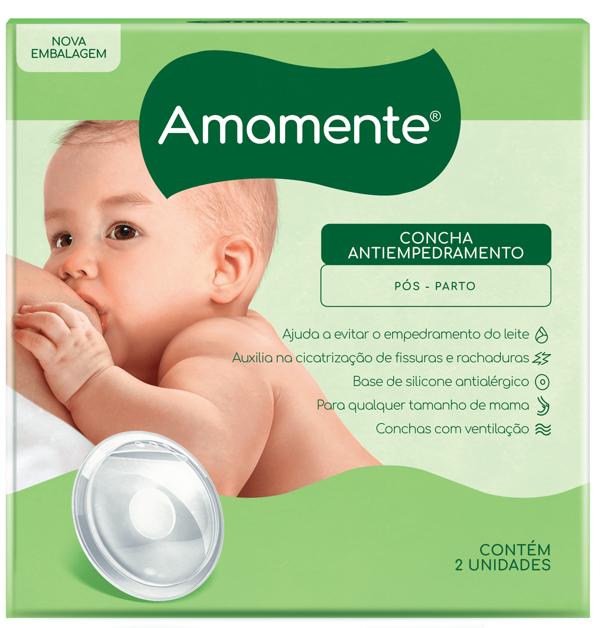 Concha antiempedramento – Pós-parto