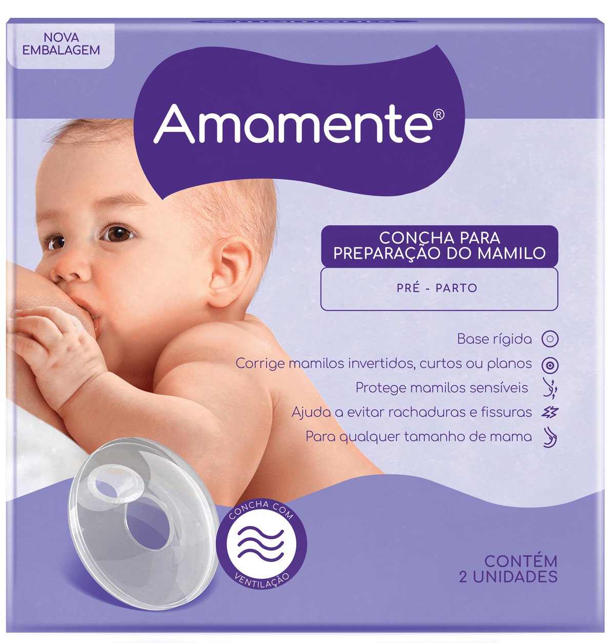 Concha para preparação do mamilo – Pré-parto