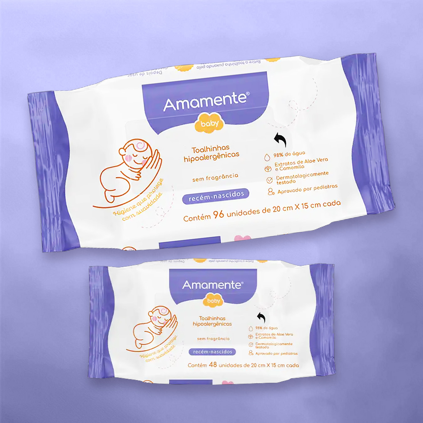 Toalhinhas hipoalergênicas Amamente® baby
